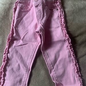 Gymboree Pink Ruffled Jeans for toddler girls 18-24 months